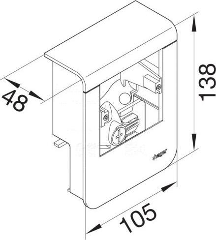 Produktbild Hager TEH SL20080901D1 GerÃ¤tetrÃ¤ger uni design SL 20x80 Dekor Alu (Kabelkanal, 2 cm)
