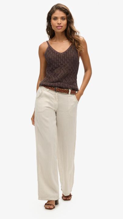 Superdry Leinenhose mit niedriger Leibhöhe (XS)