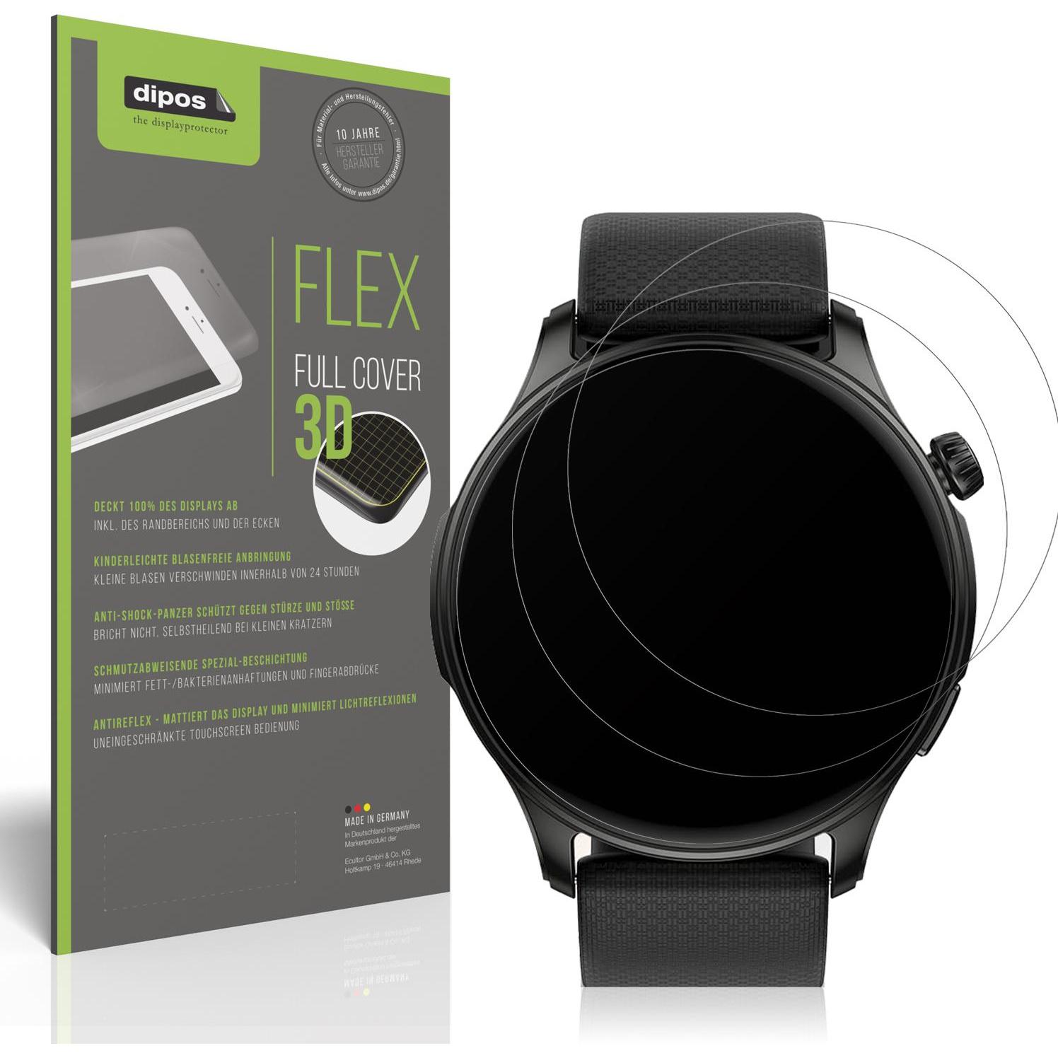 Dipos Full Cover Schutzfolie Matt, Smartwatch Schutzfolie, Transparent