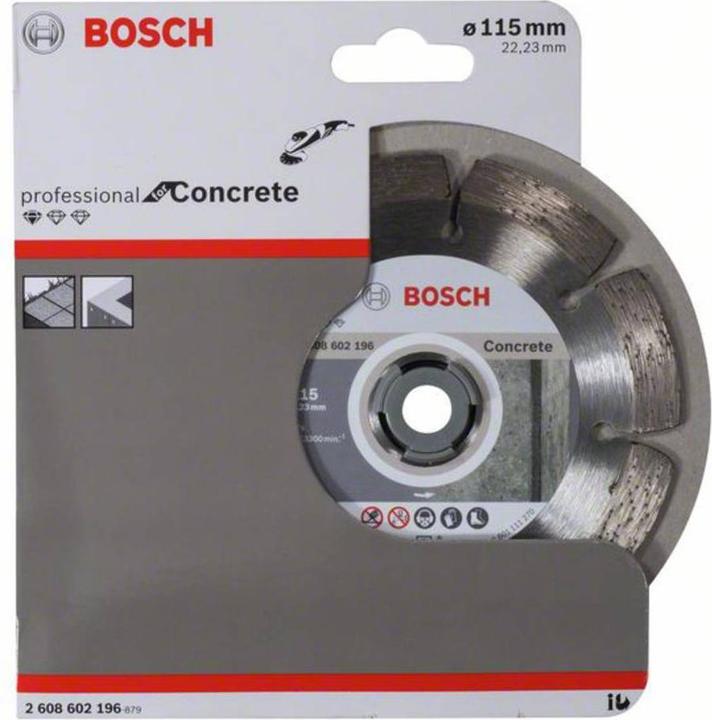 Produktbild Bosch Professional Zubehör Diamanttrennscheibe Standard for Concrete, 115 x 22,23 x 1,6 x 10 mm, 1er-Pack