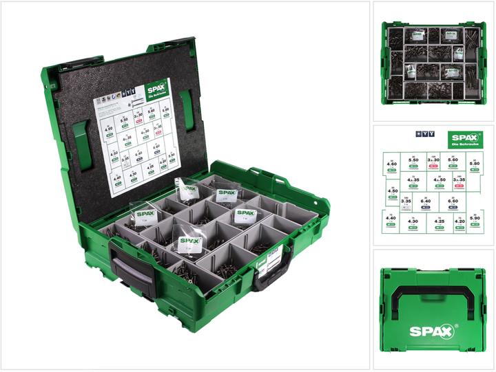 Produktbild Spax Montagekoffer L-Boxx Kunststoff T-Star A2 (1070 Schrauben pro Stück)