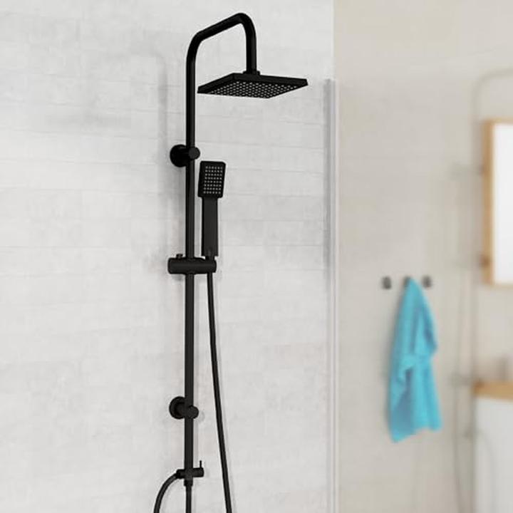 Immagine prodotto Eisl Doccia a pioggia bagno EASY ENERGY soffione doccia nero opaco sistema doccia a pioggia DX12004BL-A