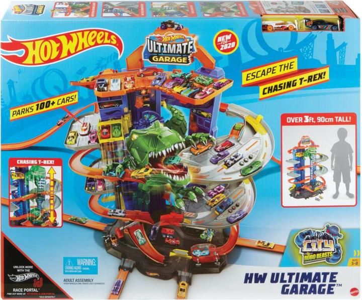 Actual product image Hot Wheels City Megacity Parking Garage with T-Rex Attack