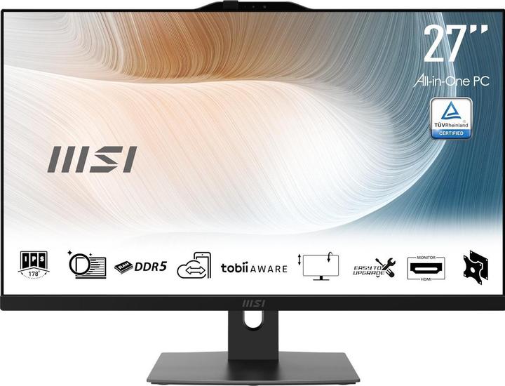 Actual product image MSI Modern AM272P 1M-1064XAT All-in-One schwarz 27" (68,6cm) FHD Display, Intel Core i3-100U, 16GB D (Intel Core 3 100U, 16 GB, 512 GB, Intel HD Graphics)