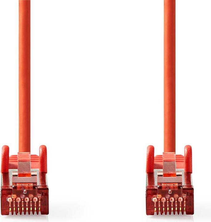 Produktbild Nedis CAT6-Netzwerkkabel | RJ45 Stecker | RJ45 Stecker | S/FTP | 2.00 m | Rund | LSZH | Red | Label (S/FTP, CAT6, 2 m)