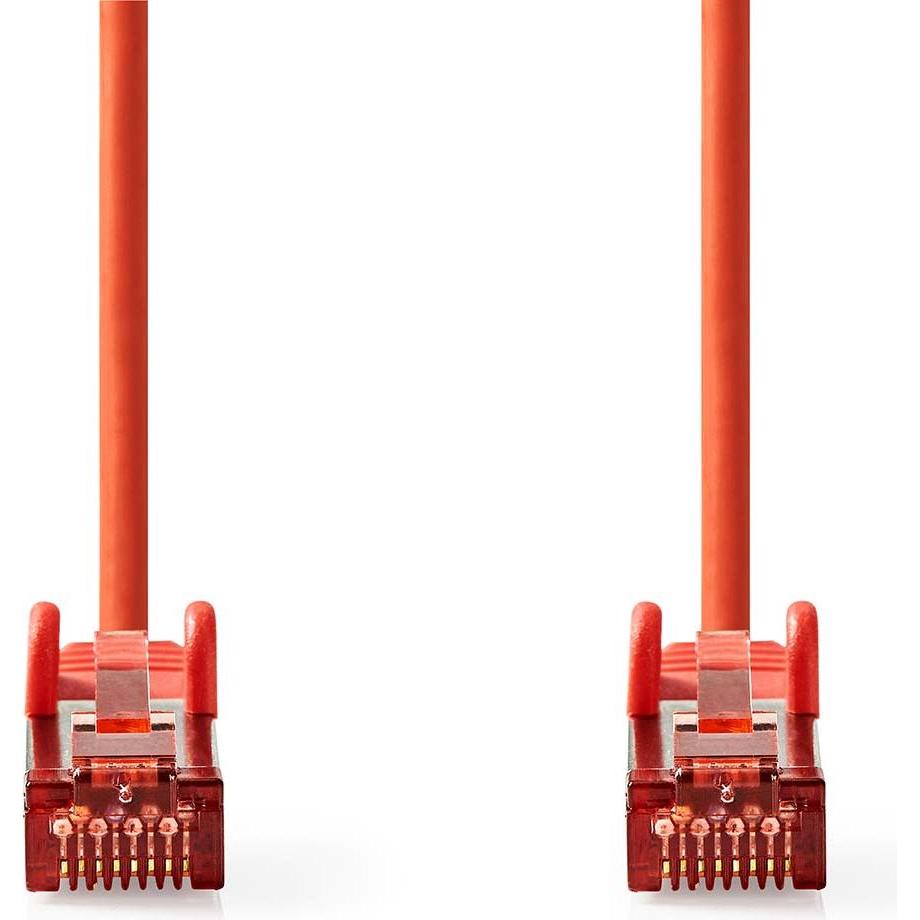 Nedis CAT6-Netzwerkkabel RJ45 Stecker RJ45 Stecker S/FTP 2.00 m Rund LSZH Red Label (S/FTP, CAT6, 2 m), Netzwerkkabel