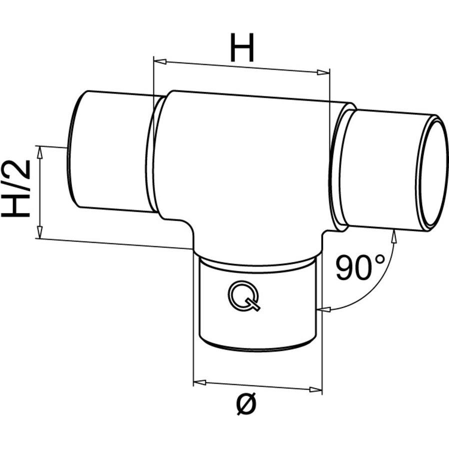 Q-Railing, Möbelausstattung, Verbinder Q-LINE (1 Stk.)