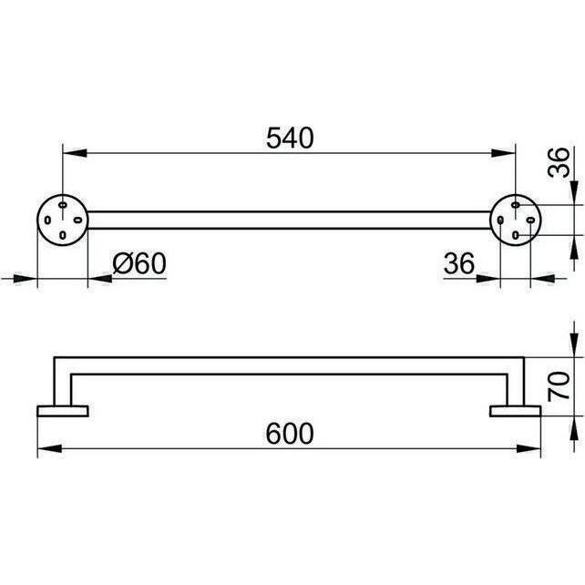 Thumbnail - Keuco, Handtuchhalter + Handtuchhaken, Edition 90 Badetuchhalter