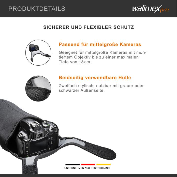 Image du produit Walimex Douille de caméra en néoprène M (Sac à bandoulière pour appareil photo, 3.02 l)