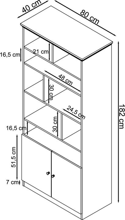 Immagine prodotto Loft 24 Castore (80 x 40 x 182 cm)