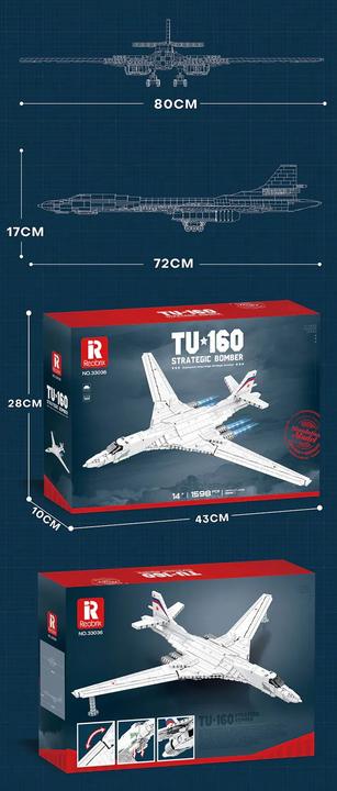 Produktbild ReoBrix Tupolew Tu-160 schwerer strategischer Bomber Blackjack White Swan