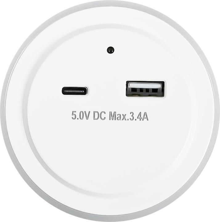 Actual product image Benson Electric Night light with USB-A and USB-C plug and sensor
