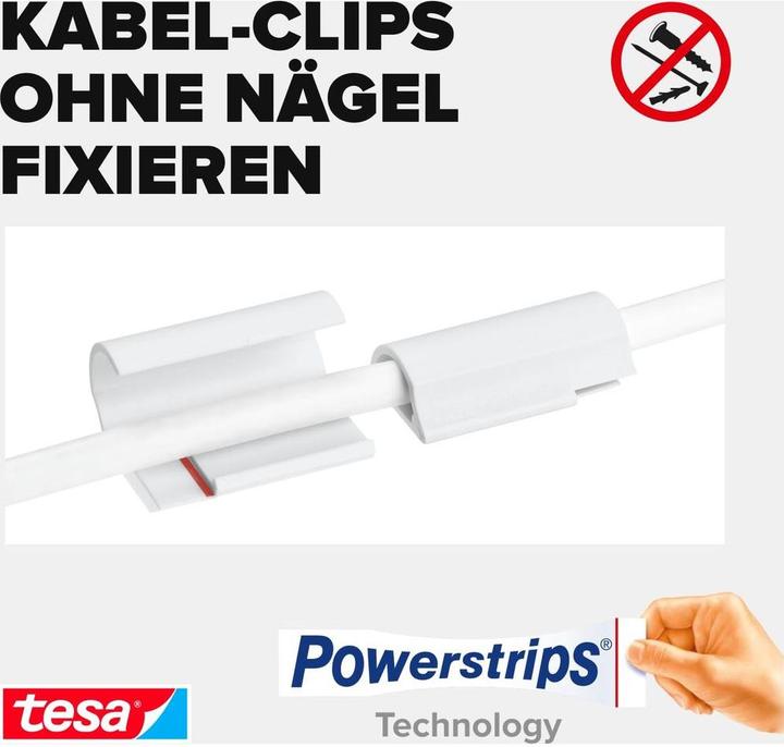Produktbild tesa 3x Powerstrips Kabelclip