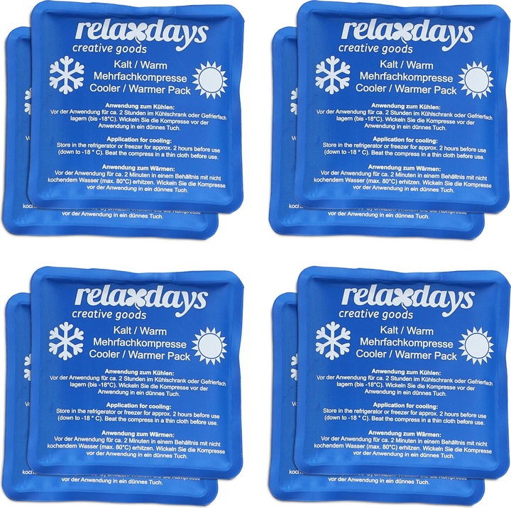Nutritional values and ingredients Relaxdays 8x cooling pad (8 x, 100 g)