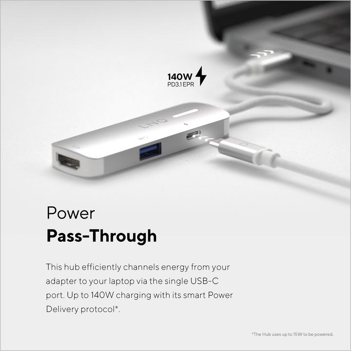 Actual product image LINQ Connects 3in1 USB-C multiport hub (USB-C, 3 ports)