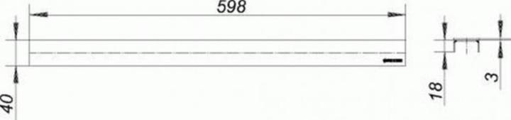 Actual product image Dallmer 520623 Cover CeraLine Design matt (850 mm)