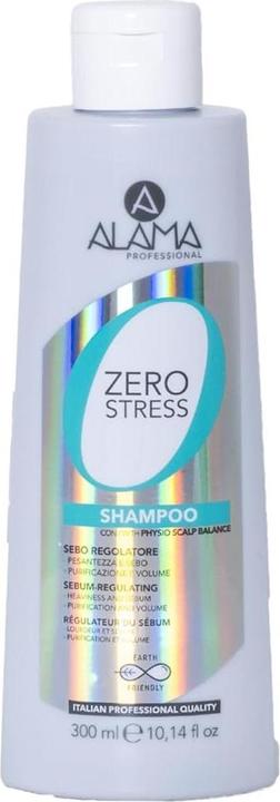 Produktbild Alama Professional Alama Zero Stress Seboregulator Shampoo für fettiges Haar 300ml (300 ml, Flüssiges Shampoo)