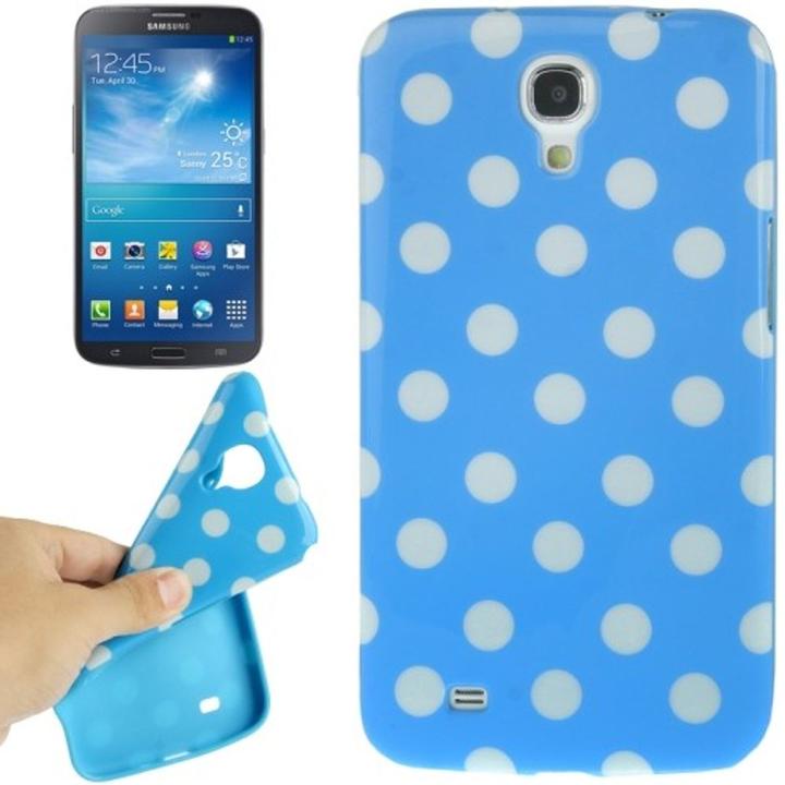 Actual product image König Design Protective cover TPU dots Case for mobile Samsung Galaxy Mega 6.3 / i9200 blue (Samsung Galaxy S4 I9500)