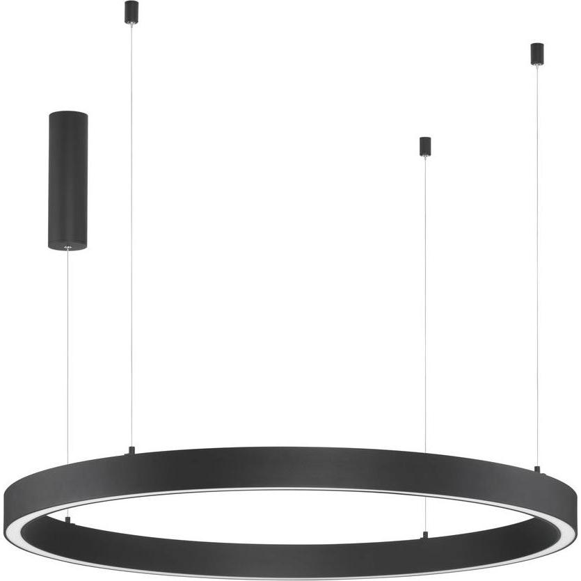 Nova Luce, Pendelleuchte, STING LED Pendelleuchte Schwarz 60W Warmweiss 200x100cm dimmbar 9558607