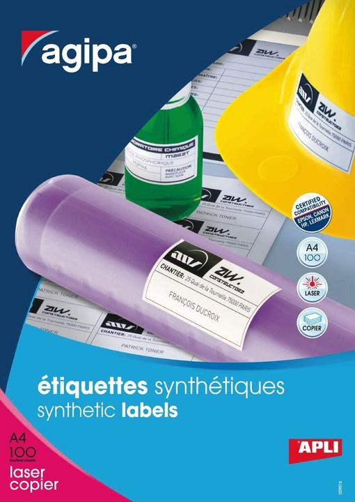 Actual product image Apli Weatherproof foil labels, 210 x 148.5 mm, whiteá