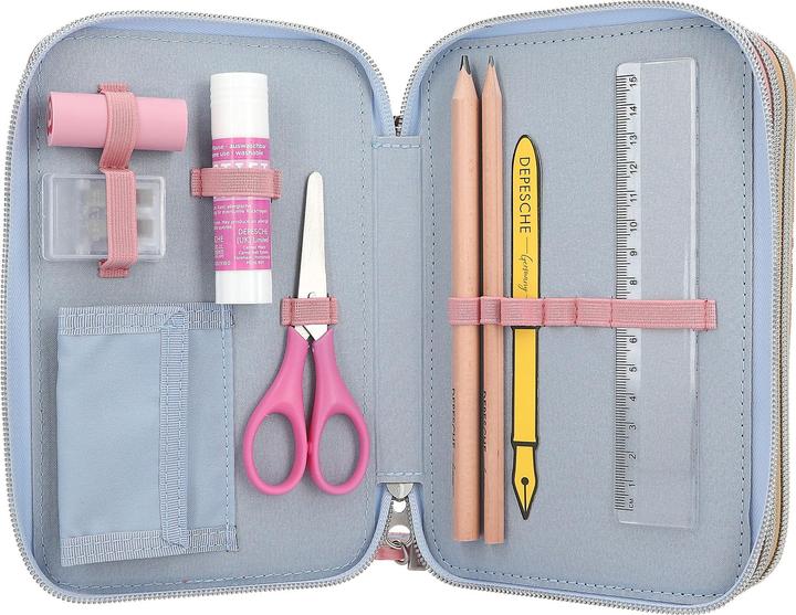 Productafbeelding Magni Depesche TOPModel etui TEAM TEDDY 3 vaks gevuld roze teddy hanger