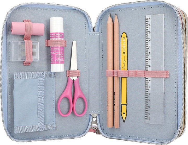 Productafbeelding Magni Depesche TOPModel etui TEAM TEDDY 3 vaks gevuld roze teddy hanger