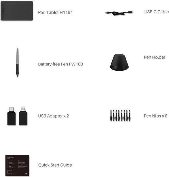 Produktbild Huion Inspiroy H1161 (10.10", 5080 lpi)