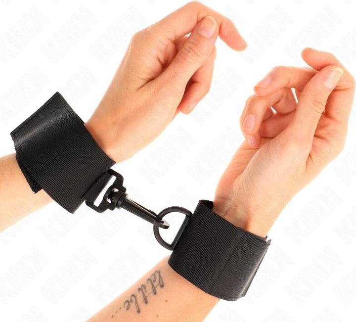 Actual product image Kink - Nylon Wrist Cuffs Black
