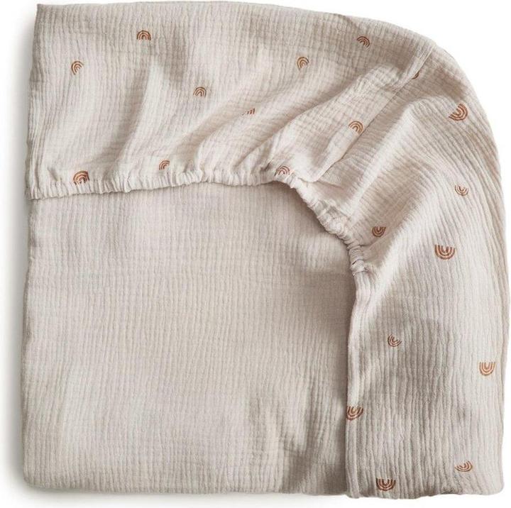 Actual product image Mushie Fitted sheet Rainbow (40 x 100 cm)