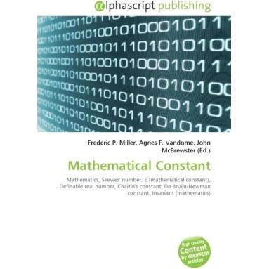 Mathematical Constant, Fachbücher von Agnes F. Vandome, Frederic P. Miller, John McBrewster