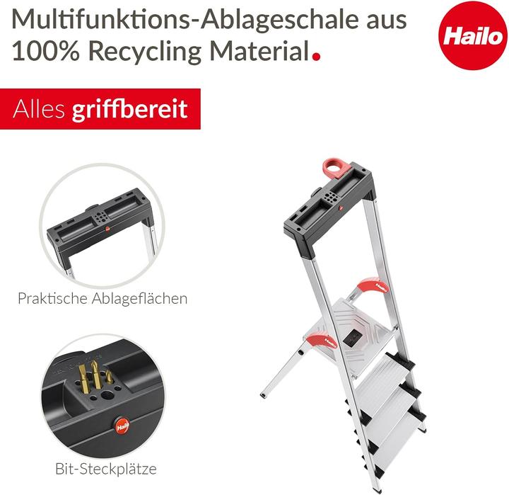 Produktbild Hailo L75 ComfortLine Sicherheits-Stehleiter (Stehleiter, 168 cm)