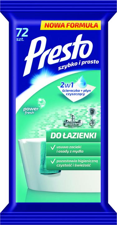 Produktbild Presto Feuchttcher, fr Badezimmer. 72 Stck, wei