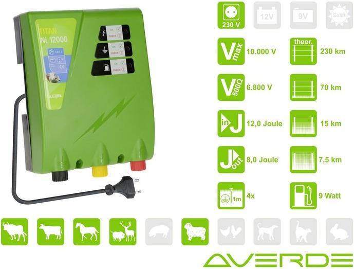 Image du produit Kerbl TITAN Ni 12000 électrificateur de clôture