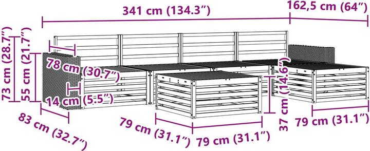 Produktbild vidaXL Outdoor-Sofa