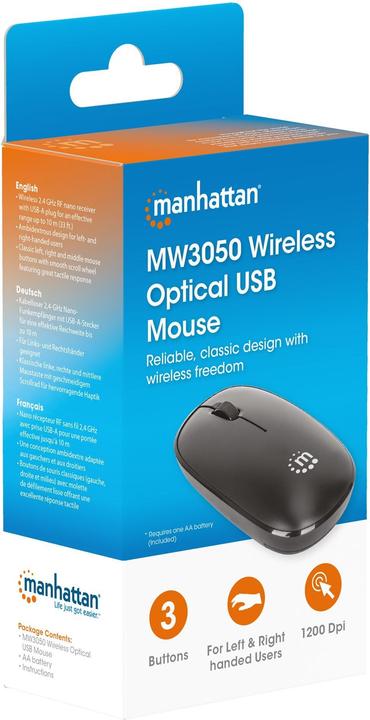 Actual product image Manhattan MW3050 Wireless USB mouse (Wireless)