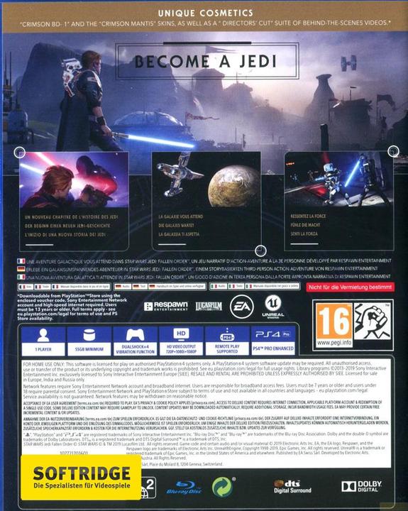 Image du produit EA Games Star Wars : Jedi Fallen Order - Édition de luxe (PS4, DE)