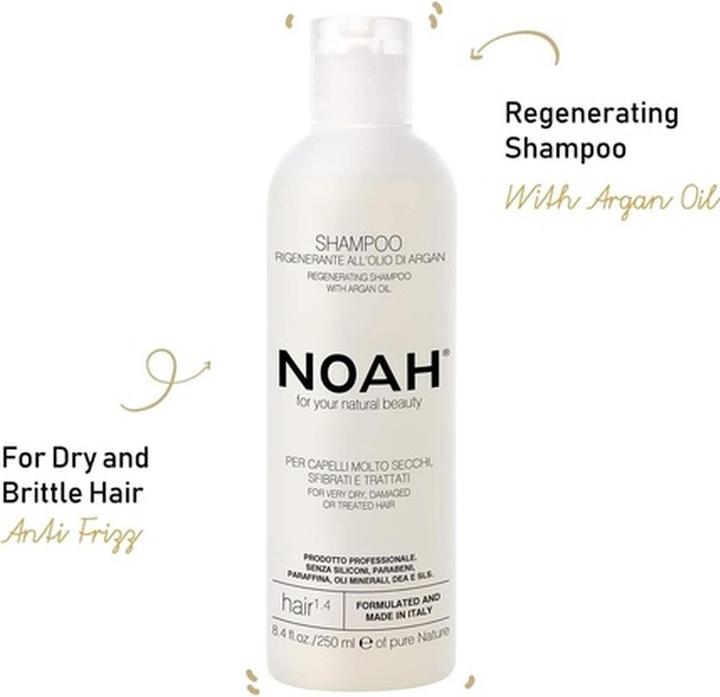 Produktbild Noah For Your Natural Beauty Regenerating Shampoo Hair 1.4 regenerujący szampon do włosów Argan Oil (250 ml, Flüssiges Shampoo)