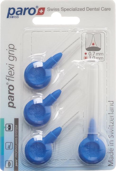 Produktbild Paro Flexi Grip 3 mm x-fine blau zylindrisch (4 x, 3 mm)