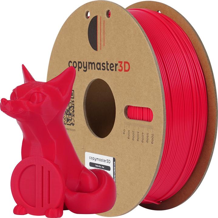 Actual product image Copymaster3D Turbo PLA Filament for 3D Printer, 1.75 mm, Red (PLA, 1.75 mm)
