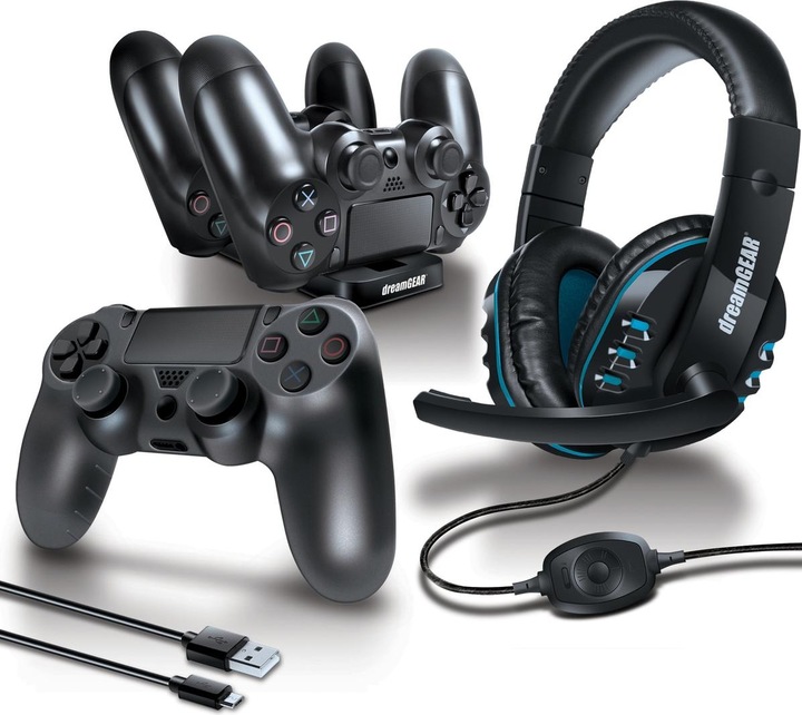 dreamGear DGPS4-6436 Kit di accessori per giochi avanzati per PS4 (nero). (PS4)