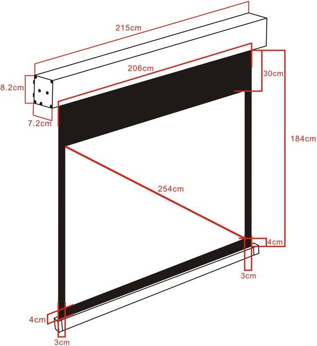 Produktbild Multibrackets Leinwand mit Motor 4:3, weiss,100",Gainfactor1.0 (100", 4:3)