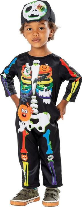 Actual product image Bristol Novelty Childrens/Kids Rainbow Skeleton Costume (104)