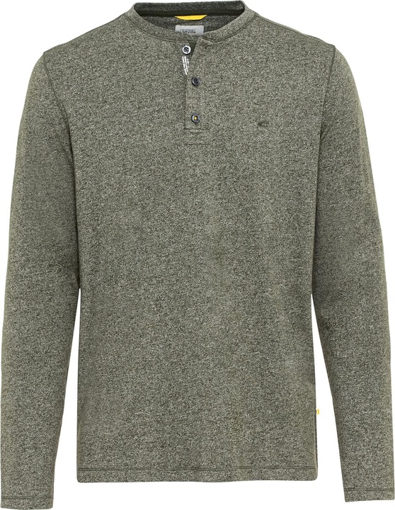 Actual product image Camel Active Long sleeve henley shirt in sustainable cotton mix (M)