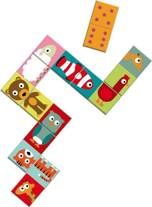 Actual product image Djeco Educational game Domino Animals (Multilingual)
