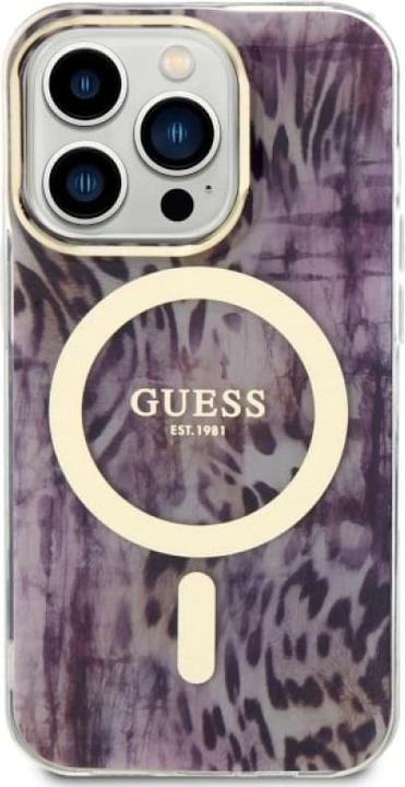 Produktbild Guess GUHMP14XHLEOPWP iPhone 14 Pro Max 6.7" ró?owy/pink hardcase Leopard MagSafe (Apple iPhone 14 Pro Max)