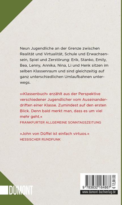 Produktbild Klassenbuch (Deutsch, John von Düffel, 2019)
