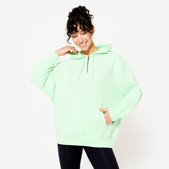 Image du produit Domyos Sweat à Capuche Fitness Oversize Femme 520 - Vert Clair (L)