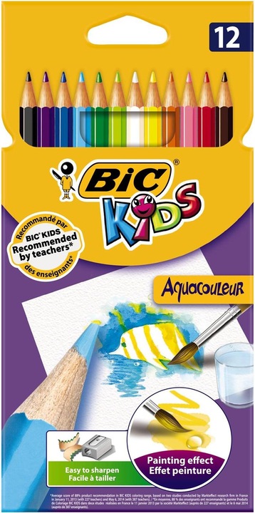 Image du produit Bic Kids Aquacouleur 8575613 assorti 12 pièces (Multicolore, 12 x)
