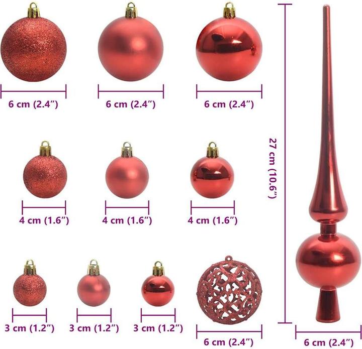 Produktbild vidaXL Weihnachtsornamente (61x)