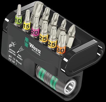 Actual product image Wera Bit-Check 12 Wood TX HF 1 (Bit holder)